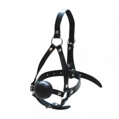 Кляп-шар с фиксацией-сбруей на голову