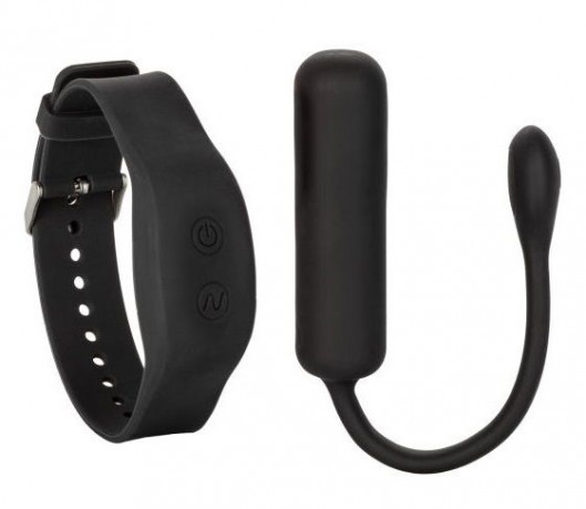 Перезарежаемый миниатюрный вибратор с управлением на браслете Wristband Remote Petite Bullet