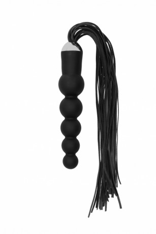 Плетка с анальной елочкой из 5 шариков Whip with Curved Silicone Dildo Ouch