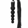 Плетка с анальной елочкой из 5 шариков Whip with Curved Silicone Dildo Ouch