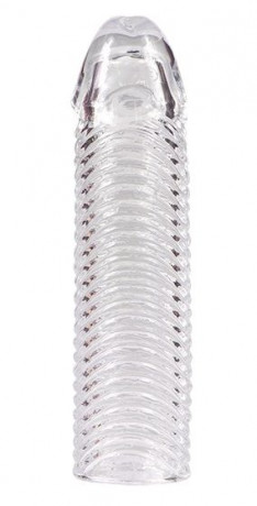 Увеличивающая насадка с дополнительной стимуляцией ребрышками Kanikule закрытого типа