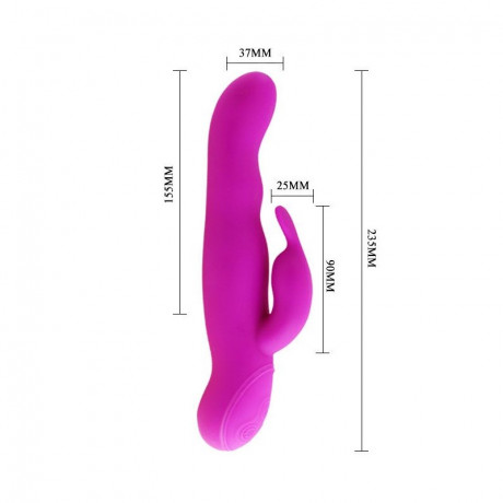 Перезаряжаемый вибратор ротатор с клиторальным стимулятором Mistic