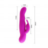Перезаряжаемый вибратор ротатор с клиторальным стимулятором Mistic