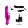 Перезаряжаемый вибратор ротатор с клиторальным стимулятором Mistic