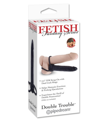 Реалистичная насадка на пенис для двойного проникновения Double Trouble