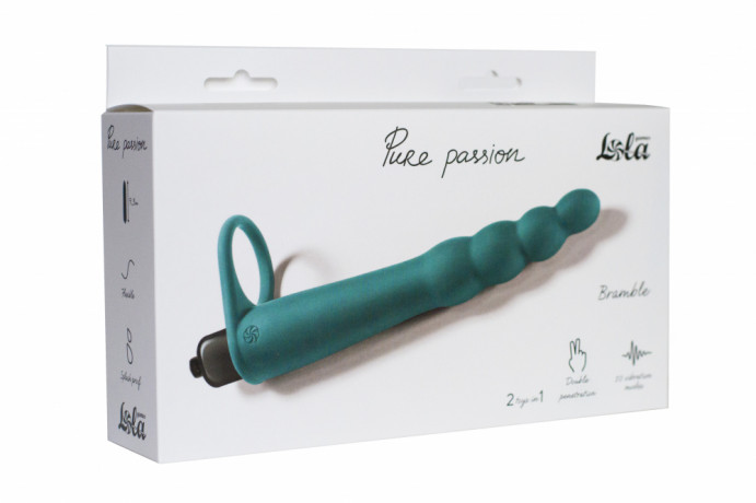 Анальная вибронасадка для двойного проникновения Pure Passion Bramble Wine