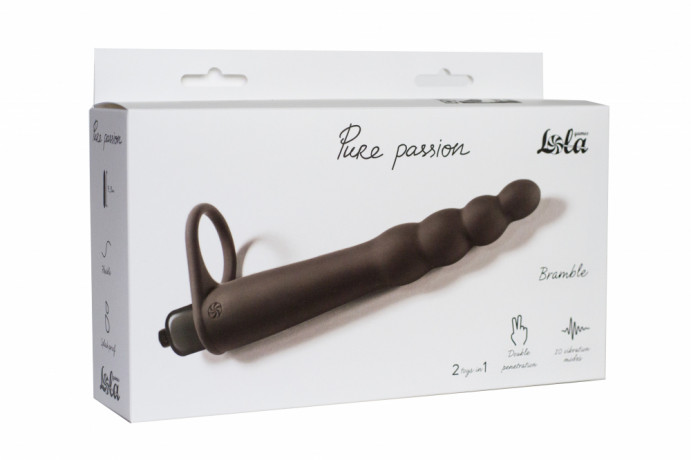 Анальная вибронасадка для двойного проникновения Pure Passion Bramble Wine