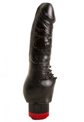 Черный реалистичный вибратор с усиками для стимуляции клитора