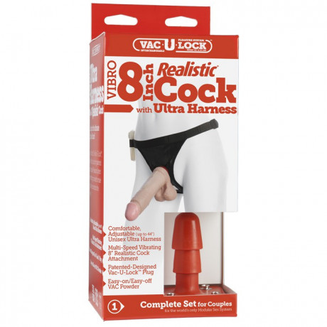 Полный набор системы Vac-U-Lock с трусиками HARNESS и вибрацией 8in