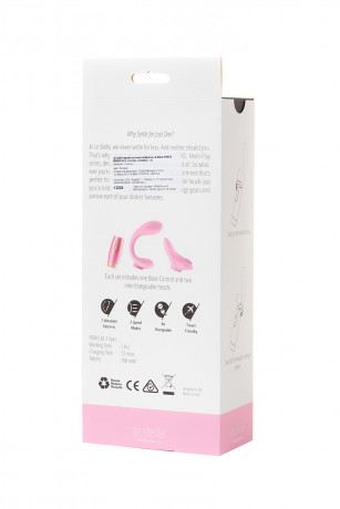 Перезаряжаемый вибратор с двумя сменными насадками Le Stelle PERKS SERIES EX-3