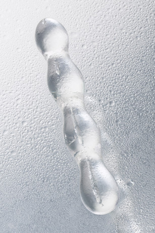 Рельефный двухсторонний стеклянный фаллоимитатор Sexus Glass