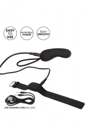Компактный вибромассажер с управлением при помощи браслета Wristband Remote Curve