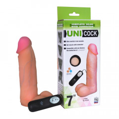 Насадка-страпон диаметром 4,5 см с вибрацией