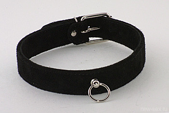 Ошейник узкий замшевый