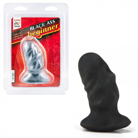 Мягкая анальная пробка в форме пениса ASS BEGINNER