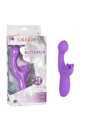 Силиконовый вибромассажер с 10 функциями вибрации Rechargeable Butterfly Kiss