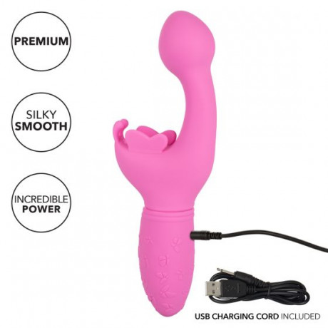 Силиконовый вибромассажер с 10 функциями вибрации Rechargeable Butterfly Kiss