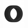 Широкое эрекционное кольцо из мягкого материала Cockring Black