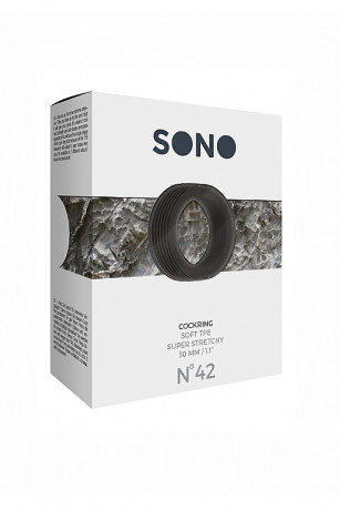 Широкое эрекционное кольцо из мягкого материала Cockring Black