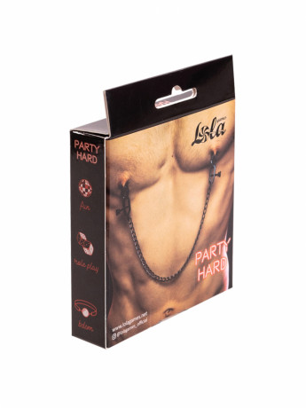 Черные БДСМ зажимы с удобной регулировкой Party Hard Desire