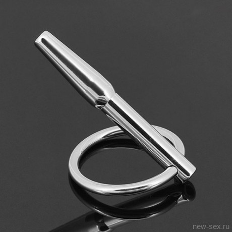 Уретральный стимулятор с отверстием и кольцом