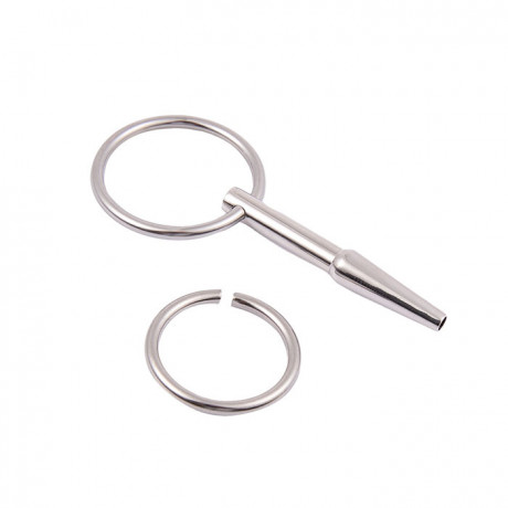 Уретральный стимулятор с отверстием и кольцом