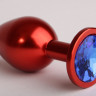 Красная анальная пробка из металла