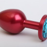 Красная анальная пробка из металла