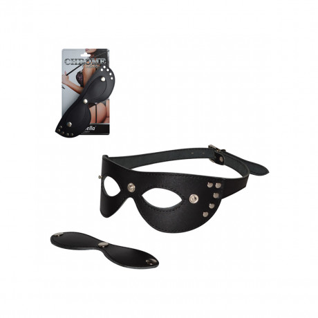 Кожаная маска с шорами Sitabella Chrome Collection