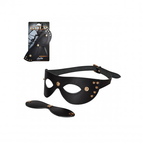 Кожаная маска с шорами Sitabella Chrome Collection