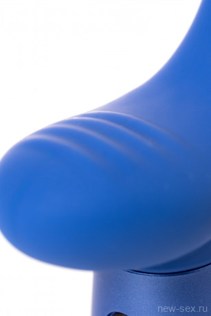 Синий вибратор из эластичного силикона с двумя сменными насадками Le Stelle PERKS SERIES EXC