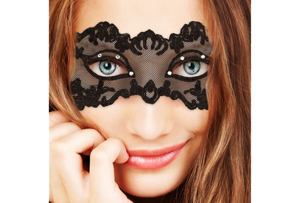 Ажурная маска из кружева и кристаллов Lingerie Mask 