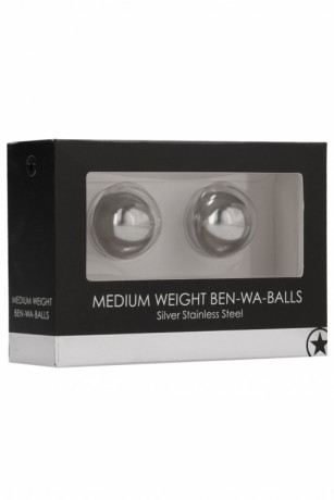 Металлические вагинальные шарики Medium Weight Ben-Wa-Balls Ouch