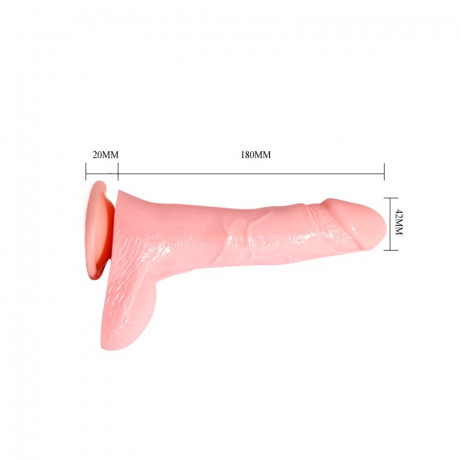 Фаллоимитатор с мультискоростной вибрацией и грушей для имитации эякуляции Baile Ejection Hero