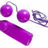 Фиолетовые вагинальные шарики с вибрацией