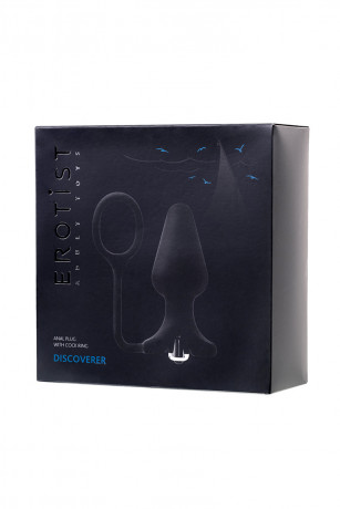 Анальная вибропробка с эрекционным кольцом DISCOVERER