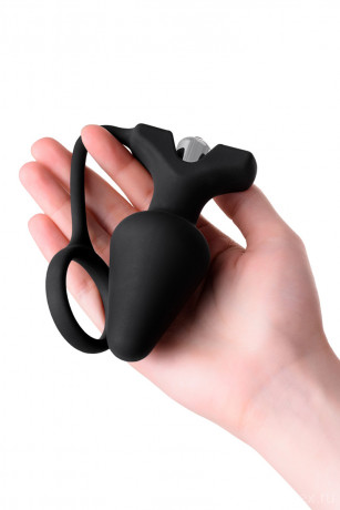 Анальная вибропробка с эрекционным кольцом DISCOVERER
