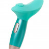 Бирюзовый вибратор из эластичного силикона с двумя сменными насадками Le Stelle PERKS SERIES EX-4