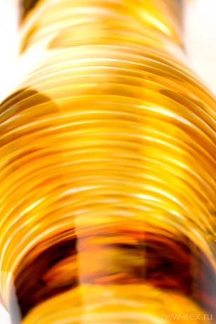 Рельефный двухсторонний фаллоимитатор из цветного стекла Sexus Glass