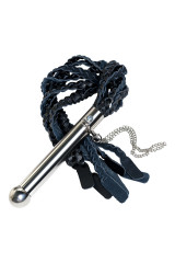 Стильная кожаная плеть-кошка с металлической рукояткой TOYFA Theatre