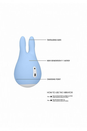 Мощный клиторальный вибромасссажер в виде зайчика Sugar Bunny