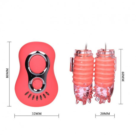 Насадки на палец 2 шт с минивибраторами