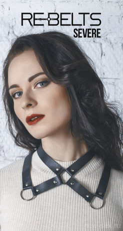 Колье-воротник из ремешков Severe Black