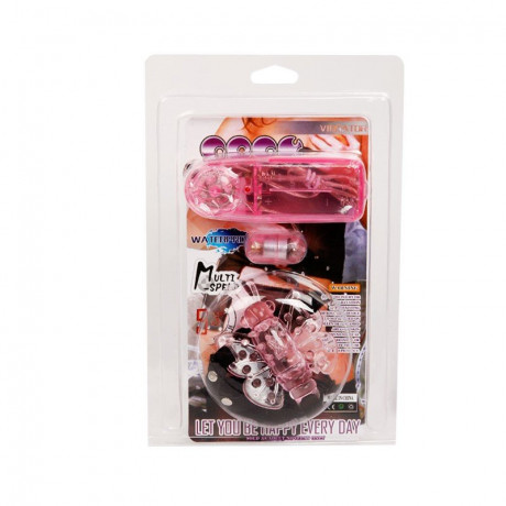 Клиторальный стимулятор бабочка на резинках с пультом управления