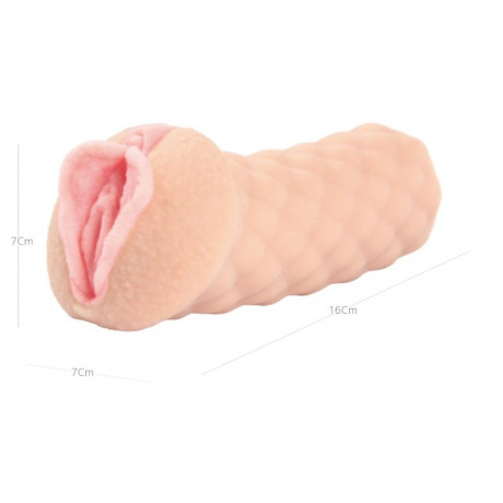 Мастурбатор в форме вагины с рельефным рисунком ELEGANCE