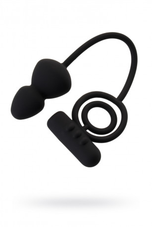 Массажер простаты из нежного силикона с эрекционным виброкольцом