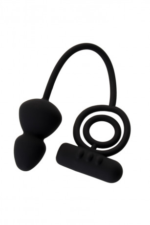 Массажер простаты из нежного силикона с эрекционным виброкольцом