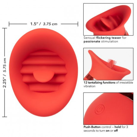 Перезаряжаемый компактный вибромассажер с фунцией мерцающий язычок Sweet Talker