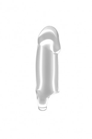 Увеличивающая насадка с кольцом для фиксации на мошонке Stretchy Thick Penis Extension 37