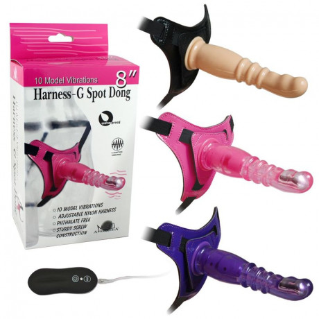 Страпон с вибрацией 10 Mode Vibrations